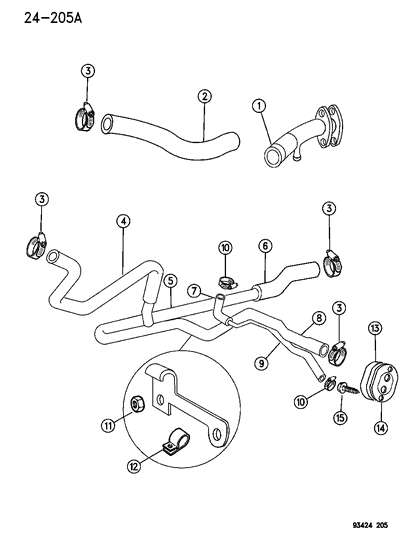 1995 Chrysler LHS Heater Plumbing Diagram