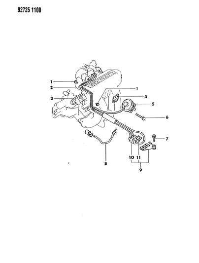 1993 Dodge Ram 50 EGR System Diagram 1