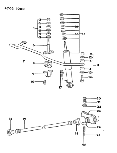 1984 Dodge Ram 50 Stabilizer - Front Diagram 1