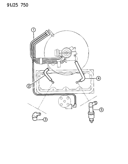 1993 Jeep Cherokee PCV System Diagram 1