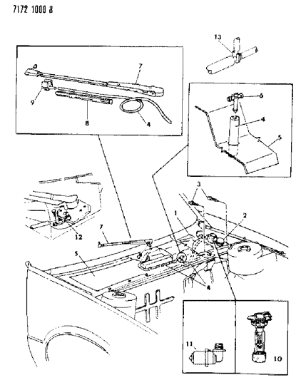1987 Dodge Daytona Windshield Washer System Diagram