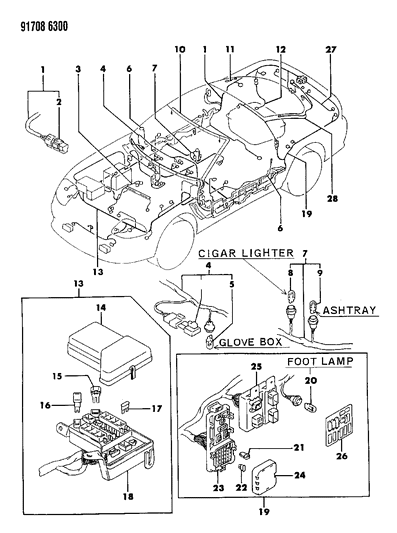 1991 Dodge Stealth Wiring Harness Diagram