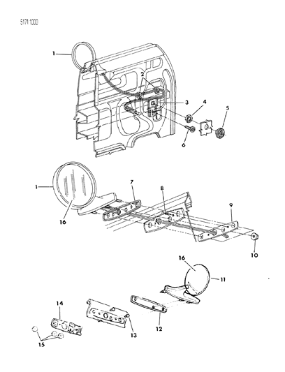 1985 Dodge Omni Mirror - Exterior Diagram 2