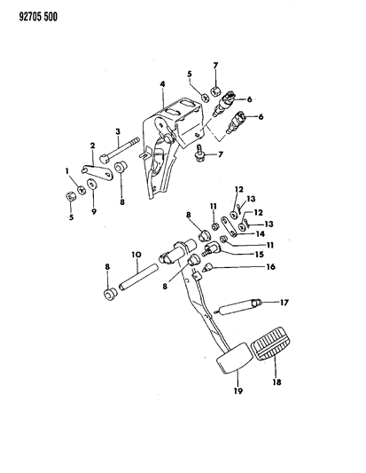 1993 Dodge Stealth Brake Pedal Diagram 2