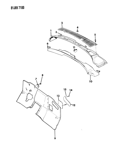 1984 Jeep Grand Wagoneer Dash-Assembly Diagram for J5758238