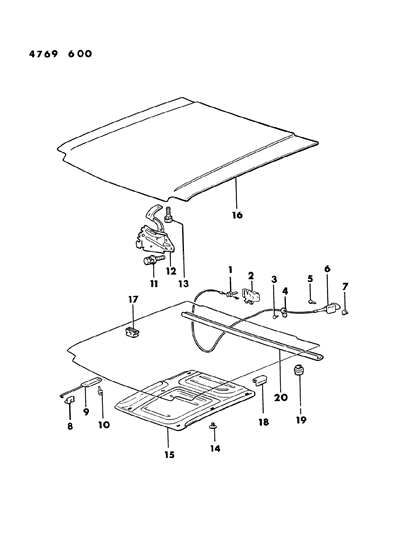 1984 Dodge Colt Hood Diagram