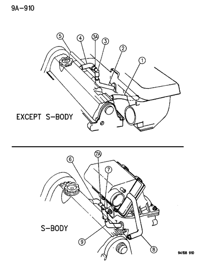 1994 Chrysler LeBaron Crankcase Ventilation Diagram 1
