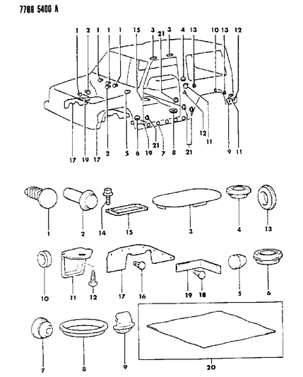 1988 Dodge Raider Plugs & Cover Diagram