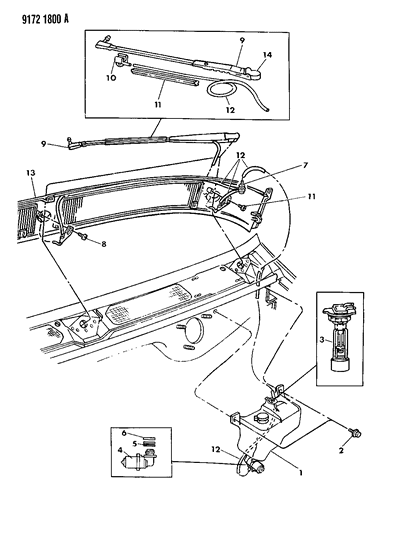 1989 Dodge Grand Caravan Windshield Washer System Diagram