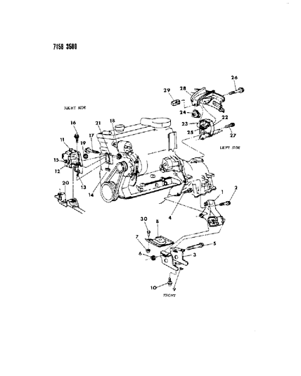 1987 Dodge Grand Caravan Engine Mounting Diagram 3