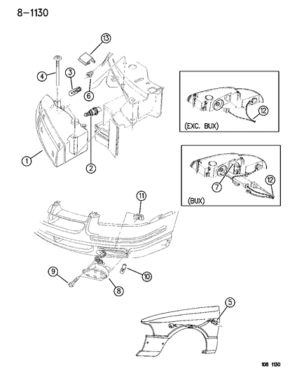 1996 Chrysler Sebring Ring Diagram for 4778222