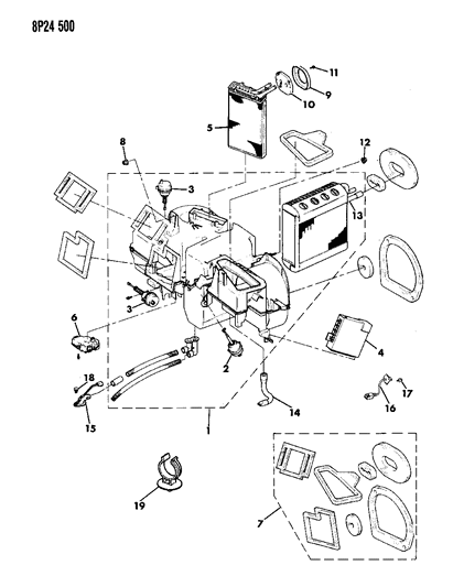 1992 Dodge Monaco Module Air Control Diagram for 4596154