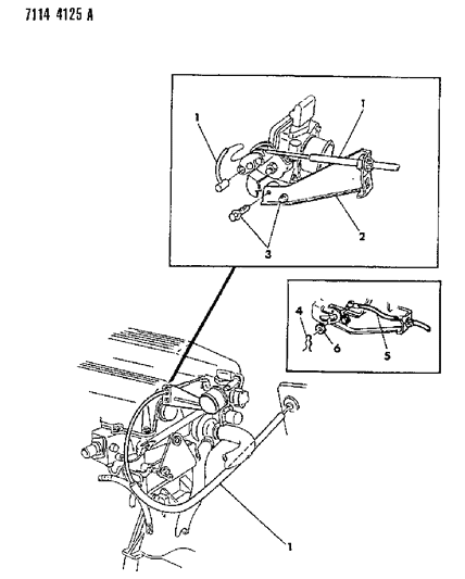 1987 Chrysler LeBaron GTS Throttle Control Diagram 4