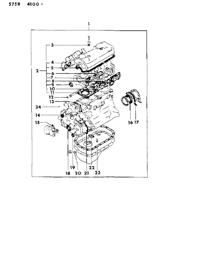 1986 Chrysler Conquest Engine Gasket Sets Diagram 3