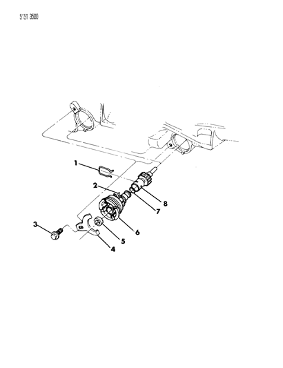 1985 Dodge Diplomat Pinion & Adapter - Speedometer Cable Drive Diagram 2