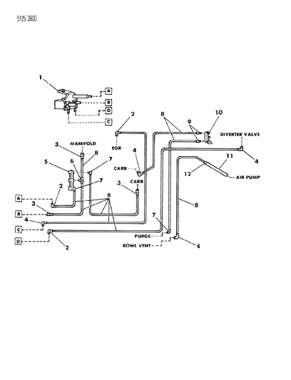 1985 Chrysler Fifth Avenue EGR Hose Harness Diagram 7