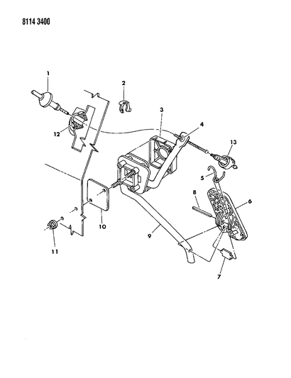 1988 Dodge Caravan Accelerator Pedal Diagram