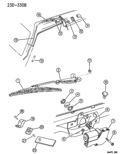 1995 Jeep Grand Cherokee Nozzle-Windshield Washer Diagram for 55154987