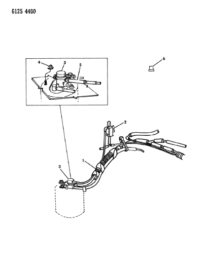 1986 Dodge 600 Vapor Canister Diagram 2