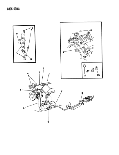 1989 Dodge Ram Wagon Air Pump Tubing Diagram 3