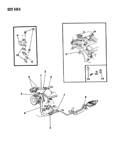 1988 Dodge Ram Van Air Pump Tubing Diagram 3