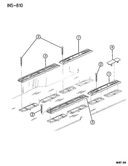 1996 Chrysler Town & Country Seat - Rear Attachments Floor Pan Diagram