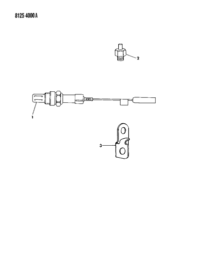 1988 Dodge Grand Caravan Oxygen Sensor & Charge Temperature Sensor Diagram
