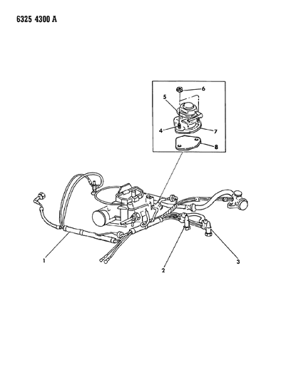 1987 Dodge W150 EGR System Diagram 6