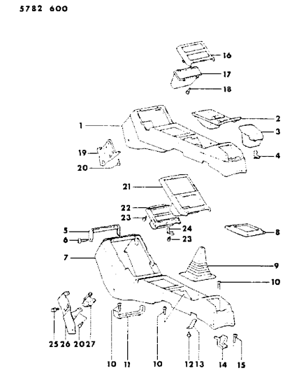 1985 Dodge Colt Console Diagram