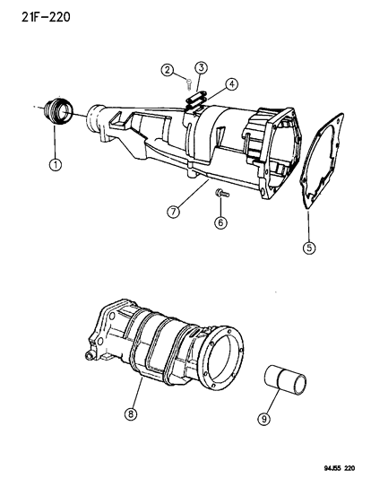 1996 Jeep Grand Cherokee Extension - Automatic Transmission Diagram 2