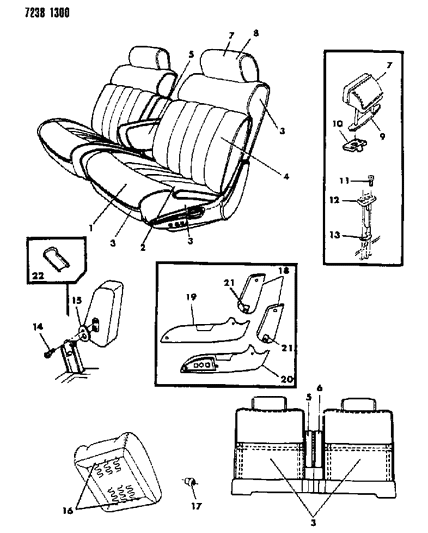 1987 Chrysler New Yorker Front Seat Diagram 1