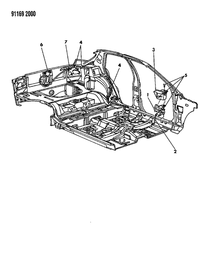 1991 Dodge Shadow Liftgate Release Diagram