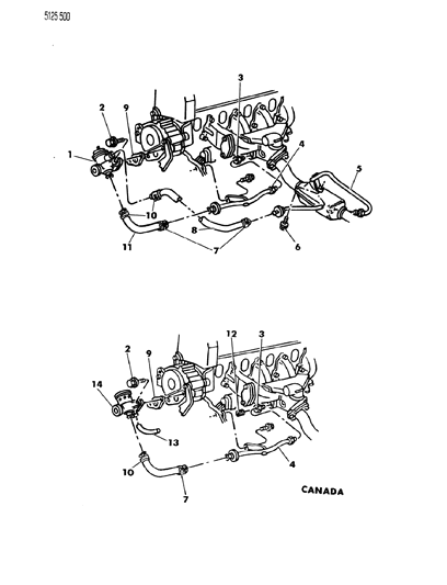 1985 Dodge Caravan Air Pump Tubing Diagram