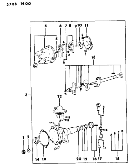 1985 Dodge Ram 50 Distributor Diagram 1