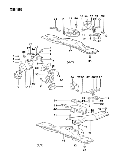 1989 Dodge Raider Bolt-Catalytic Converter Diagram for MF244878