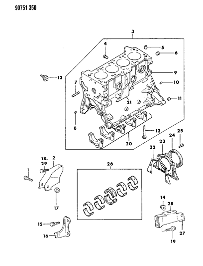 1990 Dodge Colt Cylinder Block Diagram 3