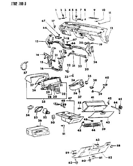 1987 Chrysler Conquest Instrument Panel Diagram