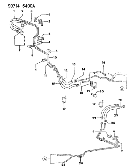 1990 Dodge Ram 50 Fuel Lines Diagram 3