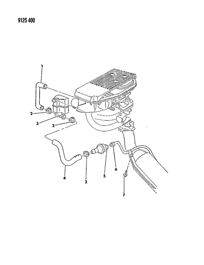 1989 Chrysler LeBaron GTC Aspirator Diagram
