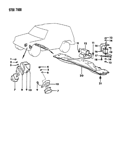 1989 Dodge Raider Engine Mounting Diagram 2