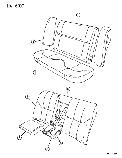 1995 Dodge Stratus Rear Seat Diagram 1