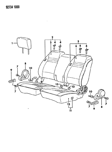 1992 Dodge Ram 50 Front Seat Diagram