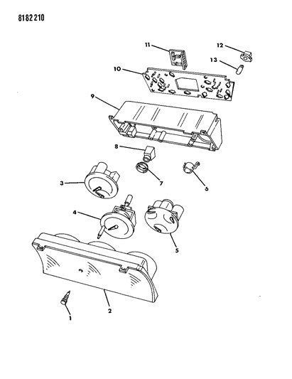 1988 Dodge Omni Instrument Panel Cluster Diagram