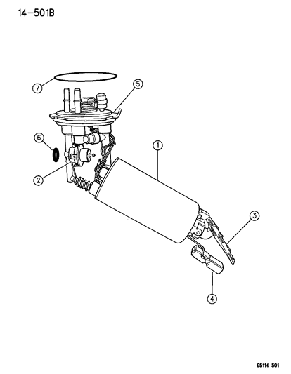 1995 Dodge Neon Levl Kit-Fuel Diagram for 4897415AA