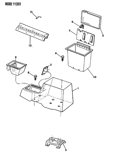 1991 Dodge Dakota Console Diagram