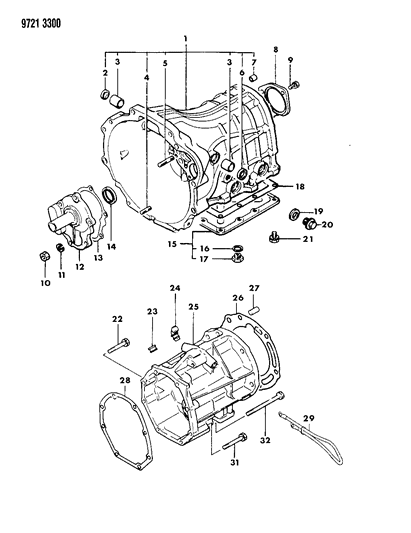 1989 Dodge Ram 50 Case & Adapter Diagram