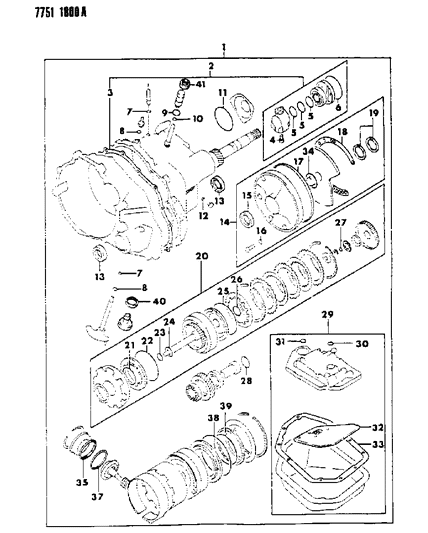 1987 Dodge Colt Seal & Gasket Package, Repair Automatic Transaxle Diagram