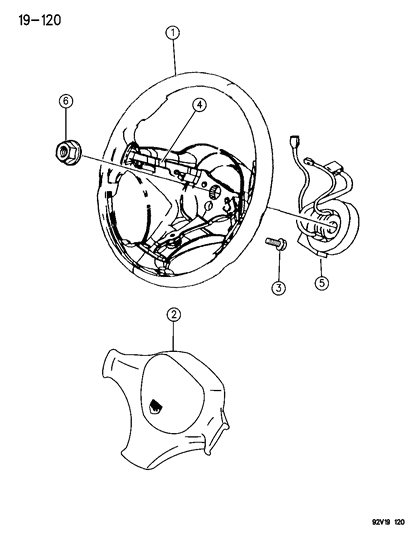 1996 Dodge Viper Steering Wheel Diagram 2