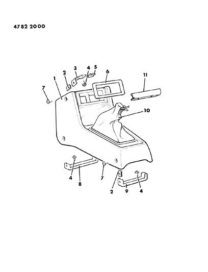 1984 Dodge Ram 50 Console Diagram 2