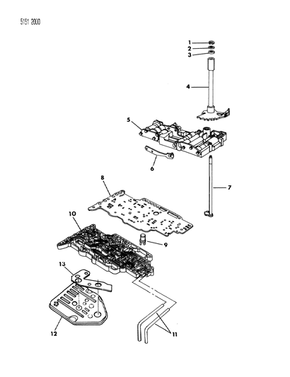 1985 Chrysler LeBaron Valve Body Diagram 1